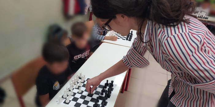 Σιμουλτανέ με την Πρωταθλήτρια Ευρώπης στο σκάκι Αβραμίδου Αναστασία